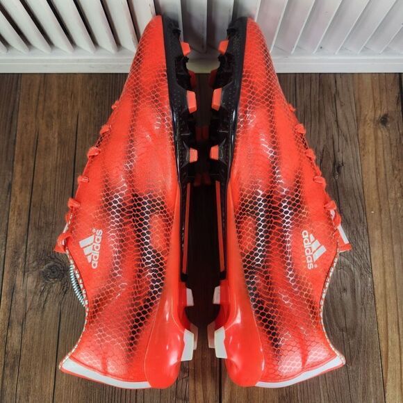 Adidas F10 FG Soccer Cleats Men Sz 13 Orange Athletic Football Boots Grass Field - Picture 5 of 10